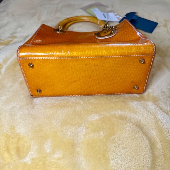VTG ~ DIOR Patent Leather Monogram Lady Bag - Picture 9 of 14